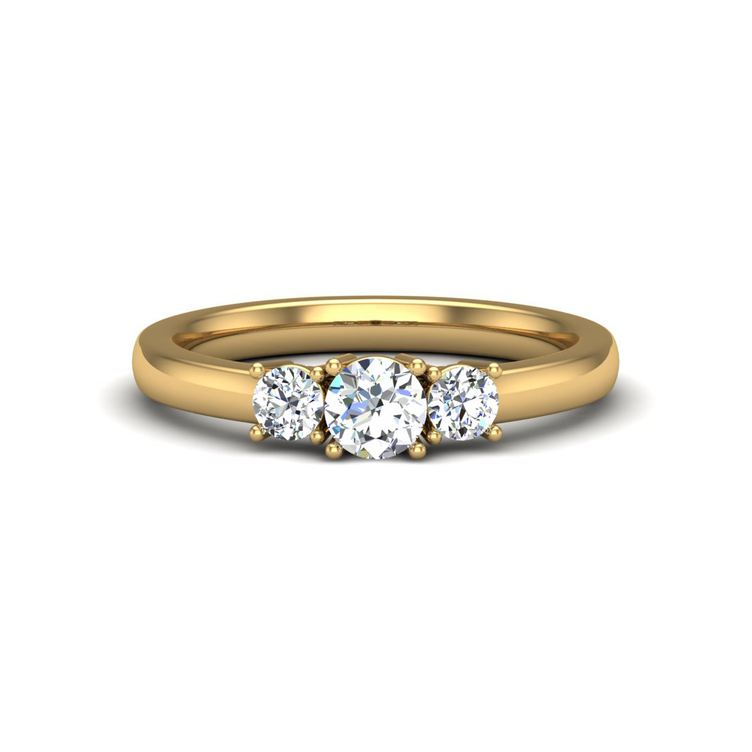 Hallie Three-Stone Engagement Ring